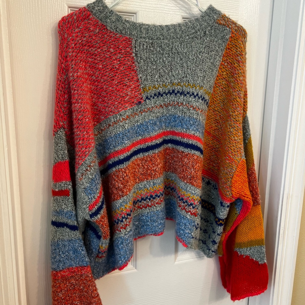 Colorful Patchwork Sweater - Picture 3 of 4